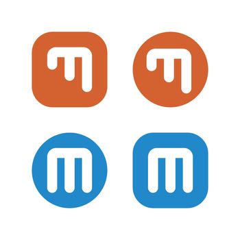 Set M Letter Logo Template Illustration Design. Vector EPS 10.