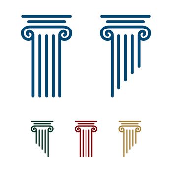 Pillar Logo Template for Lawyer Firm Illustration Design. Vector EPS 10.