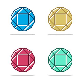 Diamond Gemstone Vector Logo Template Illustration Design. Vector EPS 10.