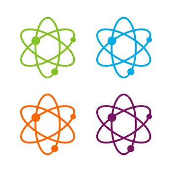Set Colorful Science Chemistry Logo Template Illustration Design. Vector EPS 10.