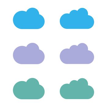 Set Cloud Vector Logo Template Illustration Design. Vector EPS 10.