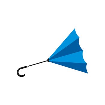 Blue Fake Umbrella icon vector Illustration Design. Vector EPS 10.