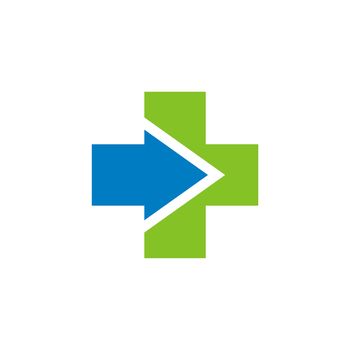 Arrow Cross Health Care Logo Template Illustration Design. Vector EPS 10.