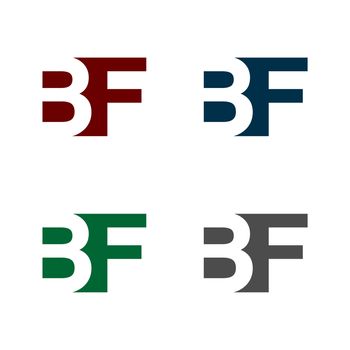 B F or F B Letter Logo Template Illustration Design. Vector EPS 10.