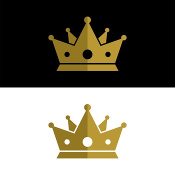 Gold King Crown Logo Template Illustration Design. Vector EPS 10.