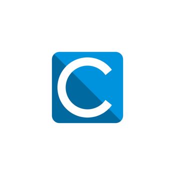 C Letter Blue Square Logo Template Illustration Design. Vector EPS 10.