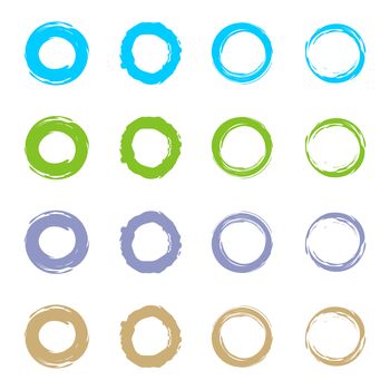 Set Circle Grunge Logo Template Illustration Design. Vector EPS 10.