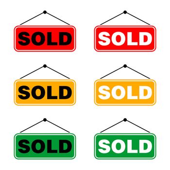 Sold Signage Vector Template design Illustration Design. Vector EPS 10.