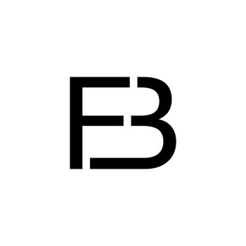 B F or F B Letter Logo Template Illustration Design. Vector EPS 10.