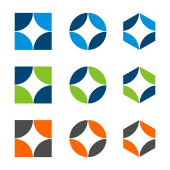 Star Set Shape Logo Template Illustration Design. Vector EPS 10.