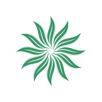 Abstract Green Circle Flower Logo Template Illustration Design. Vector EPS 10.