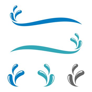 Blue Wet Splash Water Logo Template Illustration Design. Vector EPS 10.