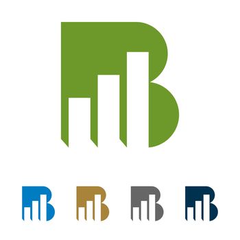 B Letter Stock Exchange Logo Template Illustration Design. Vector EPS 10.