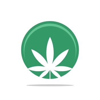 Marijuana Leaf Health Care Logo Template Illustration Design. Vector EPS 10.