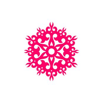 Pink Ornamental Flower or Star Logo Template Illustration Design. Vector EPS 10.