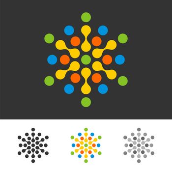 Pixel Dots vector Logo Template Illustration Design. Vector EPS 10.