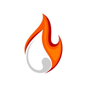 Orange Flame vector Logo Template Illustration Design. Vector EPS 10.