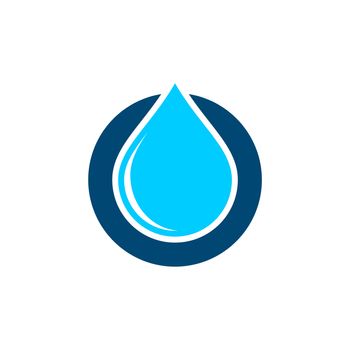 Blue Drop Water and Circle Logo Template Illustration Design. Vector EPS 10.