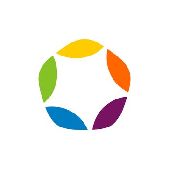 Five Star Colorful Logo Template Illustration Design. Vector EPS 10.