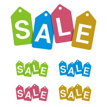 Sale Sign Hang Tag Illustration Design. Vector EPS 10.