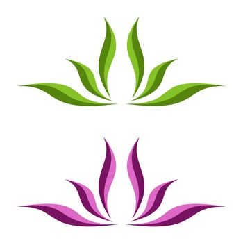 Flower Ornamental for Spa Logo Illustration Design. Vector EPS 10.