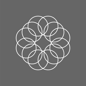 Monochrome Circle Flower Logo Template Illustration Design Illustration Design. Vector EPS 10.