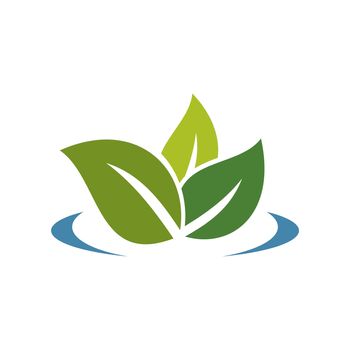 Green Leaves Ecology Logo Template Illustration Design Illustration Design. Vector EPS 10.