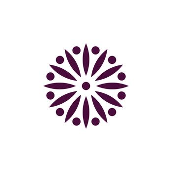 Purple Sun Flower Logo Template Illustration Design. Vector EPS 10.