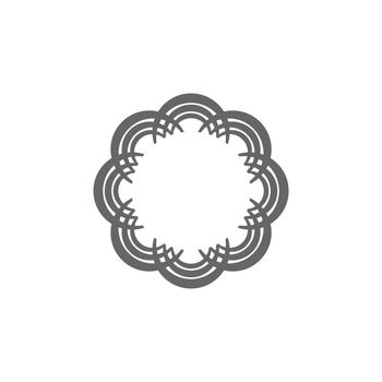 Circle Grey Flower Logo Template Illustration Design Illustration Design. Vector EPS 10.
