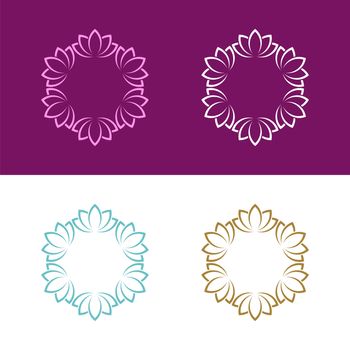 Abstract Ornamental Flower Logo Template Illustration Design Illustration Design. Vector EPS 10.