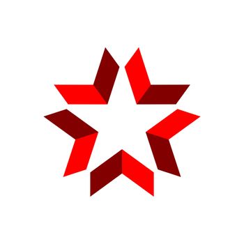 Red Arrow Star Logo Template Icon Vector Illustration Design EPS 10