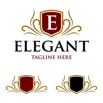 Elegant Shield Crest Logo Template Illustration Design EPS 10