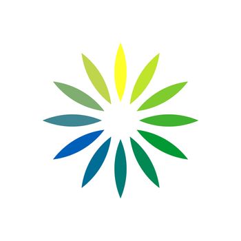 Colorful Sun Flower Logo Template Illustration Design. Vector EPS 10.