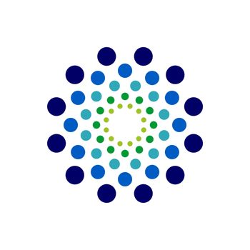 Dots Circle Molecule Logo Template Illustration Design. Vector EPS 10.
