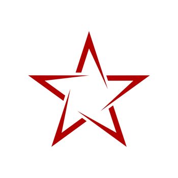 Red Star Swoosh Logo Template Illustration Design. Vector EPS 10.