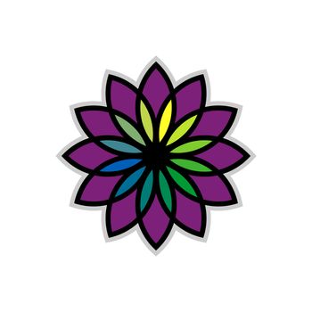 Colorful Sun Flower Logo Template Illustration Design EPS 10