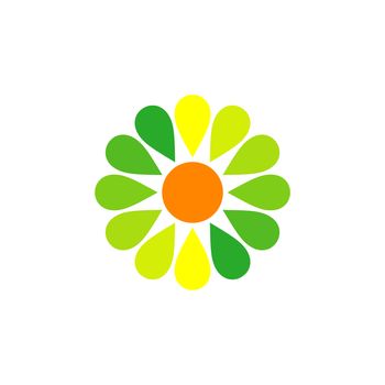 Abstract Sun Flower Logo Template Illustration Design Illustration Design. Vector EPS 10.