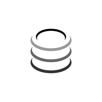 Grey Circle Swoosh Logo Template Illustration Design. Vector EPS 10.