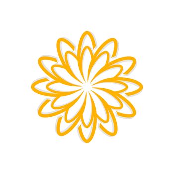 Gold Flower Pattern Ornament Logo Template Illustration Design. Vector EPS 10.