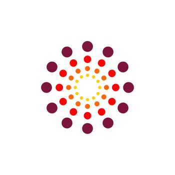 Dots Circle Molecule Logo Template Illustration Design. Vector EPS 10.