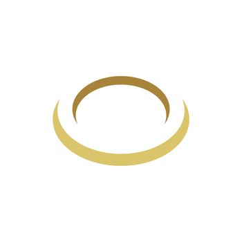 gold Ring Circle Swoosh Logo Template Illustration Design Illustration Design. Vector EPS 10.