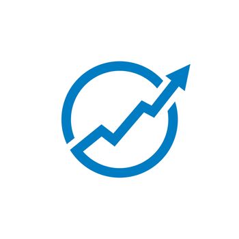 Blue Statistic Arrow for Finance Logo Illustration Design EPS 10