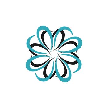 Ornamental Abstract Flower Pattern Logo Template Illustration Design