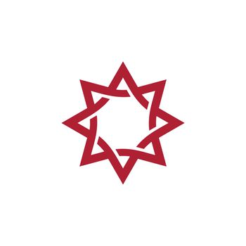 Red Star Ornamental Logo Template Illustration Design. Vector EPS 10.