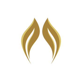 Gold Leaf Ornamental Logo Template Illustration Design Illustration Design. Vector EPS 10.