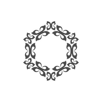 Grey Decorative Border Logo Template Illustration Design Illustration Design. Vector EPS 10.