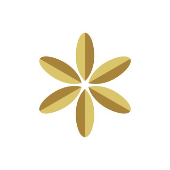 Gold Flower Pattern Ornament Logo Template Illustration Design. Vector EPS 10/