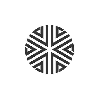 Circle Black Star Logo Template Illustration Design Illustration Design. Vector EPS 10.