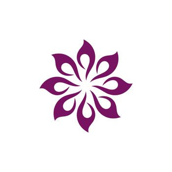 Purple Circle Ornamental Flower Logo Template Illustration Design. Vector EPS 10.