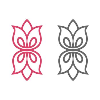 Lotus Flower Ornamental Logo Template Illustration Design. Vector EPS 10.